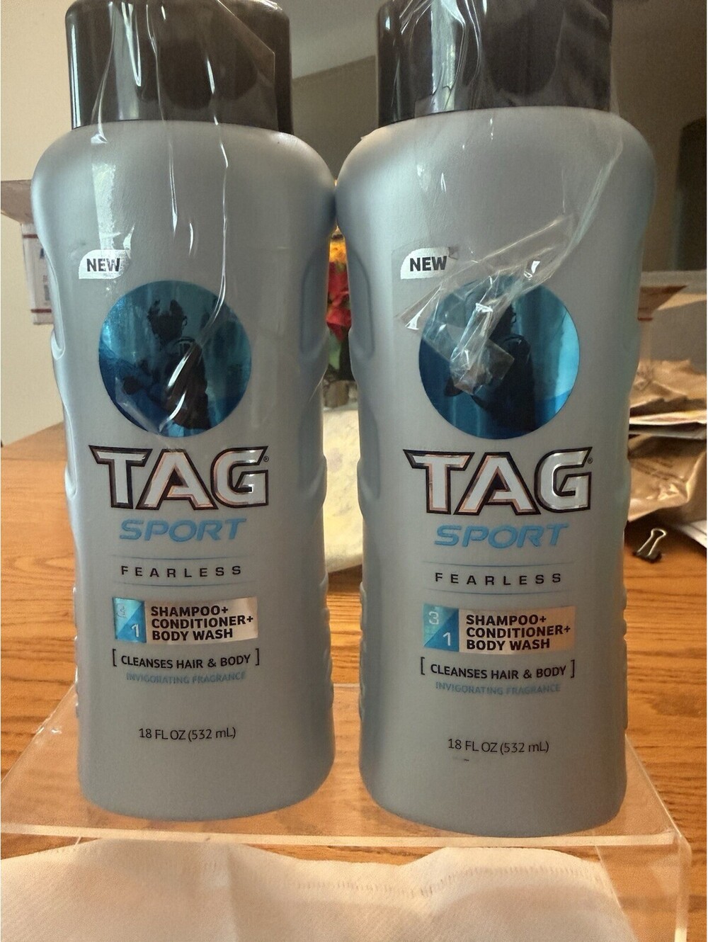 Tag Sport Fearless Shampoo, Conditioner, Body Wash, 18oz. (Pack of 2)